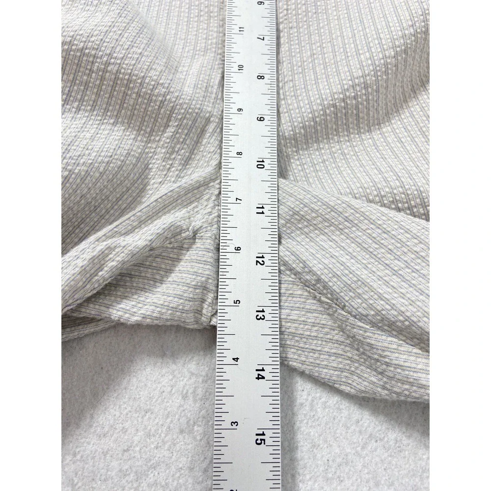Bills Khakis Pants Mens 36x31 Gray Seersucker Pleated Front  Cotton Stipend New